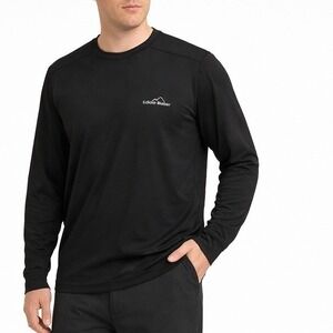 Eddie Bauer Long Sleeve‎ T Shirt Mens Black Crew Neck Casual Athletic Top M NWT